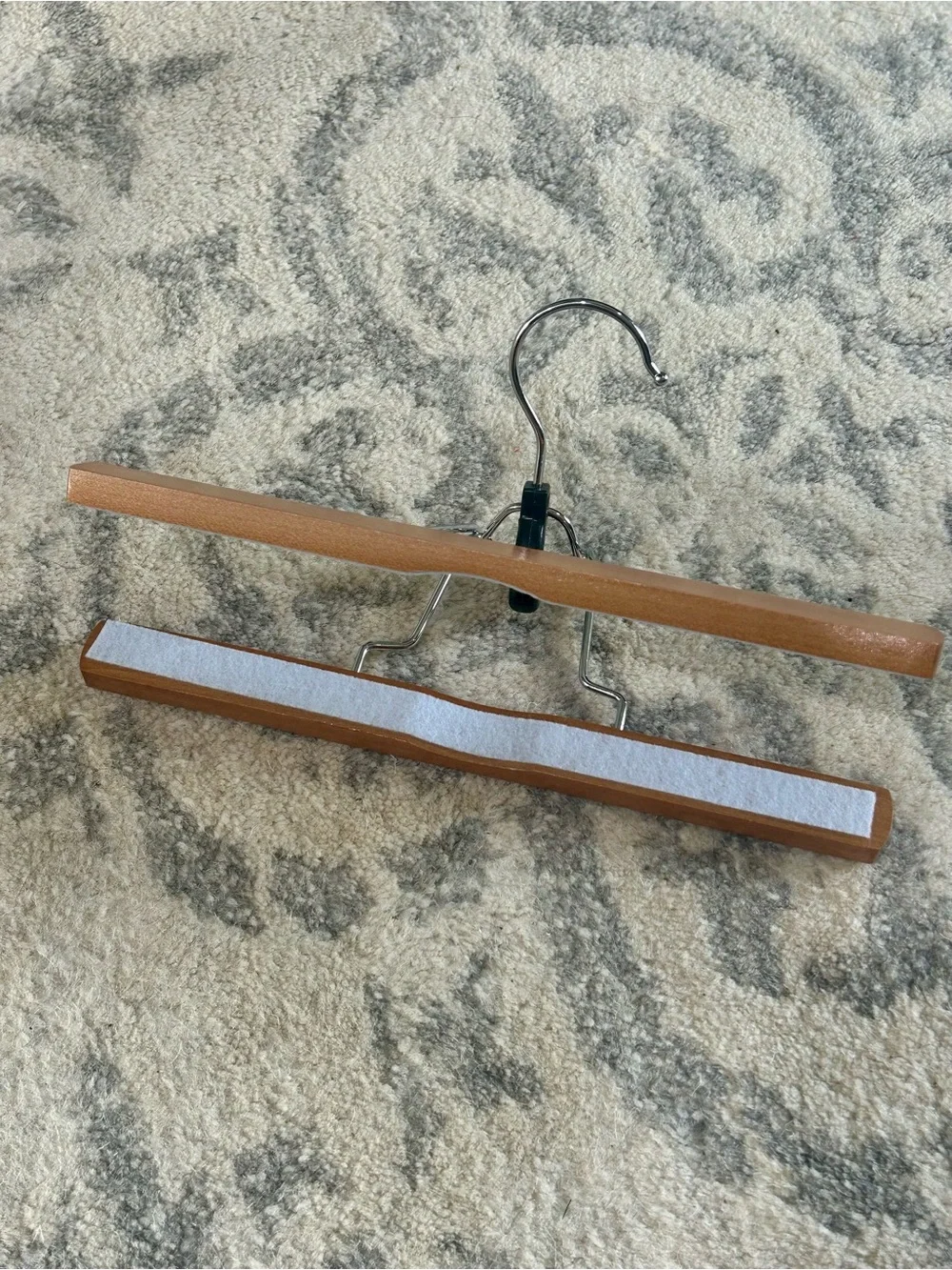 Vintage Inspired Wooden Pants Hangers Lot of 6 | Clamp Skirt Hangers